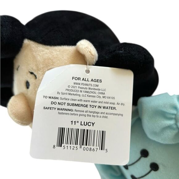Peanuts Plush Lucy Doll Hawaii 11” Blue White New with Tags! - Picture 4 of 5